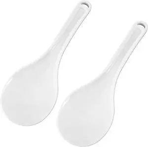 Mabor 2 PCS Rice Serving Spoon Plastic Non-Stick Rice Paddle White Cooker Spoon Spatula 7.68 Inch for Kitchen Restaurant Cooking Utensil Mabor 2 PCS Rice Serving Spoon Plastic Non-Stick Rice Paddle White Cooker Spoon Spatula 7.68 Inch for Kitchen Restaurant Cooking Utensil