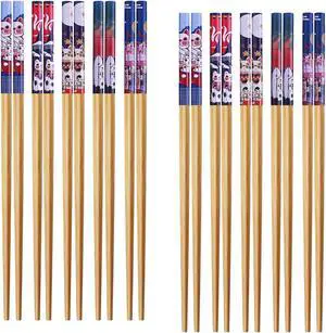 GLAMFIELDS 10Pairs Handmade Natural Bamboo Chopsticks Healthy Asian Japanese Korean Noodles Sushi Chopsticks set Reusable Gift Tableware-Cute Cat Drawing GLAMFIELDS 10Pairs Handmade Natural Bamboo Chopsticks Healthy Asian Japanese Korean Noodles Sushi Chopsticks set Reusable Gift Tableware-Cute Cat Drawing
