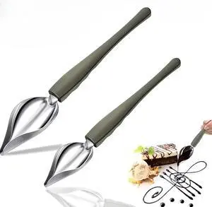 Professional Culinary Precision Drawing Decorating Spoon Set, 2Pcs Stainless Steel Chef Drizzle Spoons,Chocolate Filter Spoons,Plating Spoon for Decorative Plates, Cake, Coffee Professional Culinary Precision Drawing Decorating Spoon Set, 2Pcs Stainless Steel Chef Drizzle Spoons,Chocolate Filter Spoons,Plating Spoon for Decorative Plates, Cake, Coffee