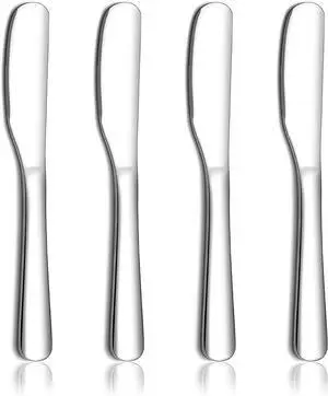 Homquen Stainless Steel Butter Knife, Butter Spreader, Butter Knives, Butter Spreader Knife for Kitchen Restaurant Party, Kitchen Gadgets, Set of 4 Homquen Stainless Steel Butter Knife, Butter Spreader, Butter Knives, Butter Spreader Knife for Kitchen Restaurant Party, Kitchen Gadgets, Set of 4