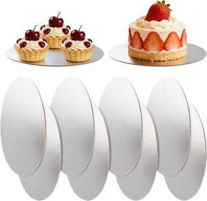 8 Pack 8 Inch Round Cake Boards,Silver Cardboard Cake Rounds 8 Pack 8 Inch Round Cake Boards,Silver Cardboard Cake Rounds
