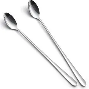 IQCWOOD Ice Tea Spoons, 9 Inch Long Handle Spoons, Cocktail Stirring Spoon IQCWOOD Ice Tea Spoons, 9 Inch Long Handle Spoons, Cocktail Stirring Spoon