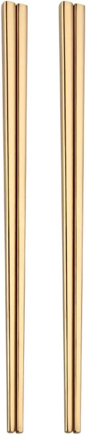 Stainless Steel Chopsticks,Reusable ,Dishwasher Safe , Easy to Use2 PCS,golden Stainless Steel Chopsticks,Reusable ,Dishwasher Safe , Easy to Use2 PCS,golden