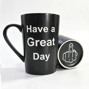 MAUAG Funny Christmas Gifts Unique Coffee Mugs Have a Great Day Cute Cool Ceramic Cup Black, Best Holiday and Birthday Gag Gifts, 15 Oz MAUAG Funny Christmas Gifts Unique Coffee Mugs Have a Great Day Cute Cool Ceramic Cup Black, Best Holiday and Birthday Gag Gifts, 15 Oz