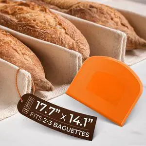 Orblue Bakers Couche and Proofing Cloth, 100% Cotton Fabric for Bread Dough Baking, Shaping Tool for Baguettes, Loaves, Ciabatta, Bread Couche 17.7 x 14.1 Inches Orblue Bakers Couche and Proofing Cloth, 100% Cotton Fabric for Bread Dough Baking, Shaping Tool for Baguettes, Loaves, Ciabatta, Bread Couche 17.7 x 14.1 Inches