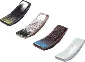 Ceramic Chopstick Rest Set of 4, 2.8'' Reactive Kiln Glaze Fork Holders Ceramic Chopstick Rest Set of 4, 2.8'' Reactive Kiln Glaze Fork Holders