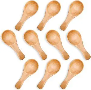 HANSGO 10PCS Small Wooden Spoons, 3 Inch Small Spoons for Spice Jars, Salt, Grains, Sugar, Coffee, Honey, Dessert, Tea, Mini Wooden Teaspoons for Kitchen, Ideal Gifts & Kitchen Stocking Stuffers HANSGO 10PCS Small Wooden Spoons, 3 Inch Small Spoons for Spice Jars, Salt, Grains, Sugar, Coffee, Honey, Dessert, Tea, Mini Wooden Teaspoons for Kitchen, Ideal Gifts & Kitchen Stocking Stuffers