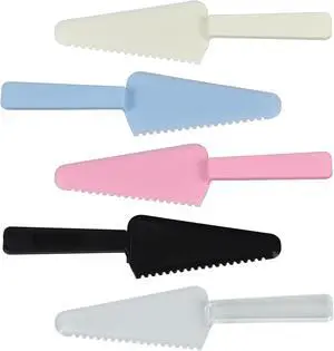 5 Pcs 9.1" Individually Packaged Plastic Cake Cutter Server Mixcolor Spatula Knife for Pie, Pizza, Pastry, Wedding & Buffet (Mixcolor, 5) 5 Pcs 9.1" Individually Packaged Plastic Cake Cutter Server Mixcolor Spatula Knife for Pie, Pizza, Pastry, Wedding & Buffet (Mixcolor, 5)