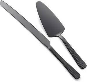Black Stainless Steel Cake Cutter Set Black Stainless Steel Cake Cutter Set