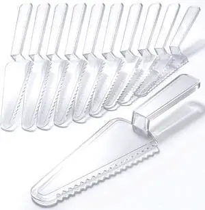 12 Pcs Disposable Plastic Cake Cutter Cake Pie Server Cutter Slicer Pizza Pastry Slicer for Kitchen Wedding Buffet 12 Pcs Disposable Plastic Cake Cutter Cake Pie Server Cutter Slicer Pizza Pastry Slicer for Kitchen Wedding Buffet