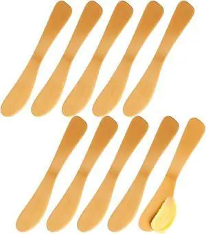 JapanBargain 3793, 10-Pack Bamboo Butter Knives Spreaders, Jam Spreader Spatula Set for Peanut Butter, Jelly, Cream, Mustard, Mayonnaise JapanBargain 3793, 10-Pack Bamboo Butter Knives Spreaders, Jam Spreader Spatula Set for Peanut Butter, Jelly, Cream, Mustard, Mayonnaise