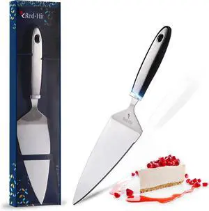Cake Cutter and Pie Server, Stainless Steel Angled Spatula with Serrated Blade, Professional Wide Cake Cutter Slicer for Baking, Perfect for Cakes, Desserts and Brownies Cake Cutter and Pie Server, Stainless Steel Angled Spatula with Serrated Blade, Professional Wide Cake Cutter Slicer for Baking, Perfect for Cakes, Desserts and Brownies