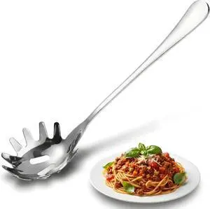 Angoily Spaghetti Spoon Stainless Steel Silver Pasta Spoon with Teeth Versatile Kitchen Tool for Noodle Egg Ramen Soup and Dumplings Cooking Pasta Server Utensil for Home Use 9.4 Inch Angoily Spaghetti Spoon Stainless Steel Silver Pasta Spoon with Teeth Versatile Kitchen Tool for Noodle Egg Ramen Soup and Dumplings Cooking Pasta Server Utensil for Home Use 9.4 Inch
