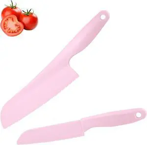 HUIKANGSHENG Lettuce Knife 2 Pack 8 11 Inch Plastic Prevent Browning Pink HUIKANGSHENG Lettuce Knife 2 Pack 8 11 Inch Plastic Prevent Browning Pink