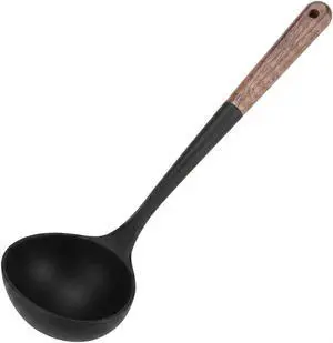 LorisArm Large 13" Soup Ladle Spoon, 8 Ounce Wooden handle Silicone Ladle Spoons Non Stick Kitchen Utensils. LorisArm Large 13" Soup Ladle Spoon, 8 Ounce Wooden handle Silicone Ladle Spoons Non Stick Kitchen Utensils.