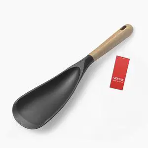 Vovoly Cooking Spoon, Nonstick Silicone Spatula Spoon, Black,11" Vovoly Cooking Spoon, Nonstick Silicone Spatula Spoon, Black,11"