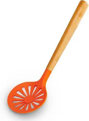 Loisa | Silicone Skimmer Spoon Kitchen Tool | Premium Scratch-Free Strainer | Spider for Cooking and Frying | Latin Inspired Cooking Untensil | Orange Skimmer Loisa | Silicone Skimmer Spoon Kitchen Tool | Premium Scratch-Free Strainer | Spider for Cooking and Frying | Latin Inspired Cooking Untensil | Orange Skimmer