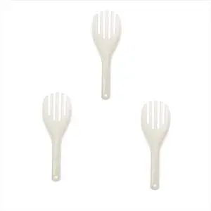 3Pcs White Jumbo Large Plastic Rice Paddle Spatula Scoop Fork-Like Serving SpoonsRice and Potato Servers Serving Spoons (27 cm Long 3Pcs White Jumbo Large Plastic Rice Paddle Spatula Scoop Fork-Like Serving SpoonsRice and Potato Servers Serving Spoons (27 cm Long