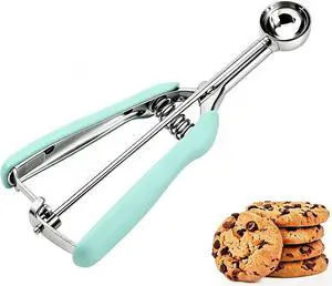 JUNADAEL J Mini Cookie Scoop 1 Tsp, 1/3 Tbsp Cookie Scoop for Baking, Mini Ice Cram Scoop, Melon Baller Scoop, Mint Handle, Non-Slip, For Making Cookies Muffin Cupcake Ice Cream Meatball JUNADAEL J Mini Cookie Scoop 1 Tsp, 1/3 Tbsp Cookie Scoop for Baking, Mini Ice Cram Scoop, Melon Baller Scoop, Mint Handle, Non-Slip, For Making Cookies Muffin Cupcake Ice Cream Meatball