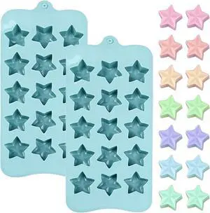 Star Silicone Candy Mold 15-Cavity for Chocolate Jelly Ice Star Silicone Candy Mold 15-Cavity for Chocolate Jelly Ice