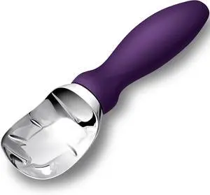Rainspire Ice Cream Scoop Stainless Steel with Comfortable Handle, Ice Cream Scooper Heavy Duty, Ice Cream Spade Great for Spooning Frozen Hard Gelato and Sorbet, Cookie Dough, Melon, Purple Rainspire Ice Cream Scoop Stainless Steel with Comfortable Handle, Ice Cream Scooper Heavy Duty, Ice Cream Spade Great for Spooning Frozen Hard Gelato and Sorbet, Cookie Dough, Melon, Purple