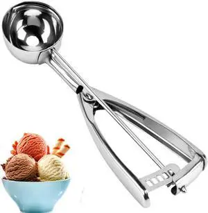 Ice Cream Scoop, Cookie Scoop, 18/8 Stainless Steel Cookie Scooper, Cookie Scoops for Baking, 3Tbsp/45ml/1.5oz Cookie Dough Scoop, Ice Cream Scooper with Trigger Release, Cookie Scooper for Baking Ice Cream Scoop, Cookie Scoop, 18/8 Stainless Steel Cookie Scooper, Cookie Scoops for Baking, 3Tbsp/45ml/1.5oz Cookie Dough Scoop, Ice Cream Scooper with Trigger Release, Cookie Scooper for Baking