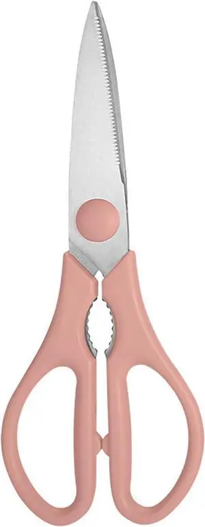 Pink Kitchen Shears, 8.5" Heavy Duty All Purpose Stainless Steel Scissors Pink Kitchen Shears, 8.5" Heavy Duty All Purpose Stainless Steel Scissors