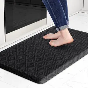 Mattitude Anti-Fatigue Kitchen Mats for Floor Standing Mats 17"x28" Black Mattitude Anti-Fatigue Kitchen Mats for Floor Standing Mats 17"x28" Black