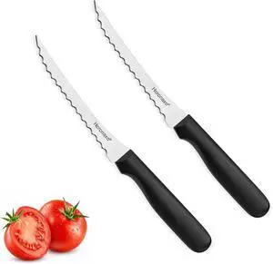 Tomato Slicer, Tomato Knives 2-Piece Serrated Tomato Knife Tomato Slicer, Tomato Knives 2-Piece Serrated Tomato Knife