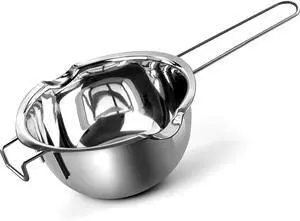 Double Boiler Stainless Steel Pot for Melting Chocolate, Candy and Candle Making (18/8 Steel, 2 Cup Capacity, 480ML) Double Boiler Stainless Steel Pot for Melting Chocolate, Candy and Candle Making (18/8 Steel, 2 Cup Capacity, 480ML)