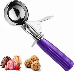 Ice Cream Scoop, Small Size Cookie Scoop with Trigger for Meatballs Melon Ice Cream Scoop, Small Size Cookie Scoop with Trigger for Meatballs Melon