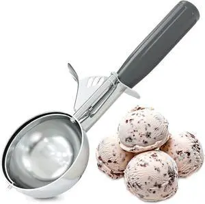 Stainless Steel Ice Cream Scoop with Trigger Release, 4 Oz #8 Disher Stainless Steel Ice Cream Scoop with Trigger Release, 4 Oz #8 Disher