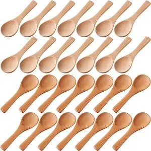 Boao 30 Pcs Mini Wooden Spoons, Small Wood Spoon for Jars, Several Colors Boao 30 Pcs Mini Wooden Spoons, Small Wood Spoon for Jars, Several Colors