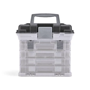 Small Storage Rack Organizer Shelf Unit White Gray 11x10x7.25 Inches Small Storage Rack Organizer Shelf Unit White Gray 11x10x7.25 Inches