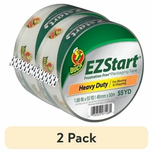 EZ Start Packaging Tape 1.88 Inch Width 55 Yard Length 2 Pack EZ Start Packaging Tape 1.88 Inch Width 55 Yard Length 2 Pack