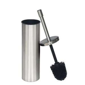 Satin Nickel Toilet Brush and Holder Set Modern Bathroom Cleaning Tool Satin Nickel Toilet Brush and Holder Set Modern Bathroom Cleaning Tool