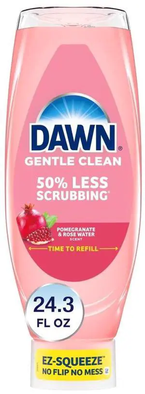 Dawn Gentle Clean EZ-Squeeze Dish Soap, Dishwashing Liquid, Pomegranate & Rose Water, 24.3oz Dawn Gentle Clean EZ-Squeeze Dish Soap, Dishwashing Liquid, Pomegranate & Rose Water, 24.3oz