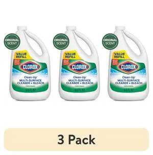 (3 pack) Clorox Clean-Up All Purpose Cleaner Refill w/Bleach, Original, 64 fl oz (3 pack) Clorox Clean-Up All Purpose Cleaner Refill w/Bleach, Original, 64 fl oz