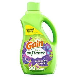 Gain Laundry Liquid Fabric Softener and Conditioner, Moonlight Breeze Scent, 72 fl oz, 98 Loads Gain Laundry Liquid Fabric Softener and Conditioner, Moonlight Breeze Scent, 72 fl oz, 98 Loads