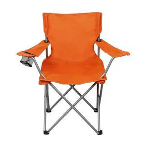 Ozark Trail Quad Folding Camp Chair with Cup Holder, Bright Orange Ozark Trail Quad Folding Camp Chair with Cup Holder, Bright Orange