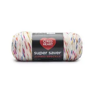Red Heart Super Saver Medium Acrylic Yarn, Speckle White, 10oz 482yd-Fast shipping Red Heart Super Saver Medium Acrylic Yarn, Speckle White, 10oz 482yd-Fast shipping