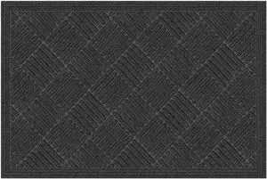 Mainstays Textures Crosshatch Polyester and Rubber Backed Doormat, 2' x 3', Onyx-Fast shipping Mainstays Textures Crosshatch Polyester and Rubber Backed Doormat, 2' x 3', Onyx-Fast shipping