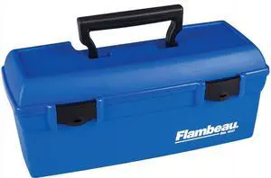 Flambeau Outdoors, 6009TD Lil Brute Fishing Tackle Box with Lift-Out Tray, Blue, 13 inches Long, Plastic Flambeau Outdoors, 6009TD Lil Brute Fishing Tackle Box with Lift-Out Tray, Blue, 13 inches Long, Plastic