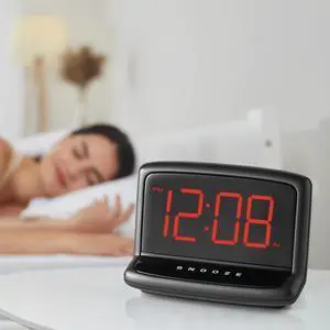 Mainstays Black Electric Digital Deep Sleep Alarm Clock with Large 1.4 LED Display (Model# 71035MS) Mainstays Black Electric Digital Deep Sleep Alarm Clock with Large 1.4 LED Display (Model# 71035MS)