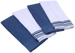 Mainstays 4-Pack 16 in x 26 in Woven Kitchen Towel Set, Blue Corduroy Mainstays 4-Pack 16 in x 26 in Woven Kitchen Towel Set, Blue Corduroy