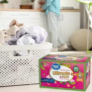 Great Value Ultimate Fresh Dryer Sheets, Paradise Fresh, 180 Count, Compare to Gain® Great Value Ultimate Fresh Dryer Sheets, Paradise Fresh, 180 Count, Compare to Gain®