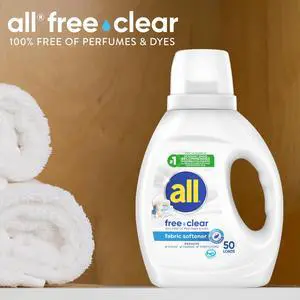 all free clear Liquid Fabric Softener for Sensitive Skin, 34 fl oz, 50 Loads all free clear Liquid Fabric Softener for Sensitive Skin, 34 fl oz, 50 Loads