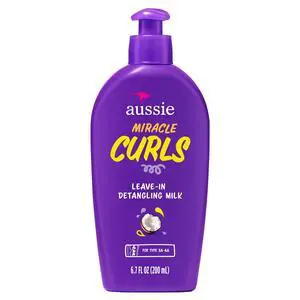Aussie Miracle Curls Leave-in Detangling Milk, for Curly Hair Types Paraben Free, 6.7 fl oz Aussie Miracle Curls Leave-in Detangling Milk, for Curly Hair Types Paraben Free, 6.7 fl oz