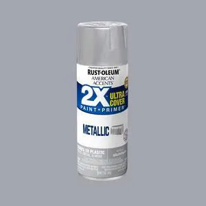 Aluminum, Rust-Oleum American Accents 2X Ultra Cover Metallic Spray Paint-327907, 12 oz Aluminum, Rust-Oleum American Accents 2X Ultra Cover Metallic Spray Paint-327907, 12 oz