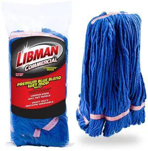 Libman Heavy Duty Blue Looped End Mop Refill with Cotton Blend Fibers-Fastest Shipping Libman Heavy Duty Blue Looped End Mop Refill with Cotton Blend Fibers-Fastest Shipping